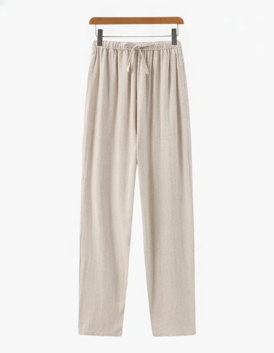 Relaxed Linen Drawstring Pants