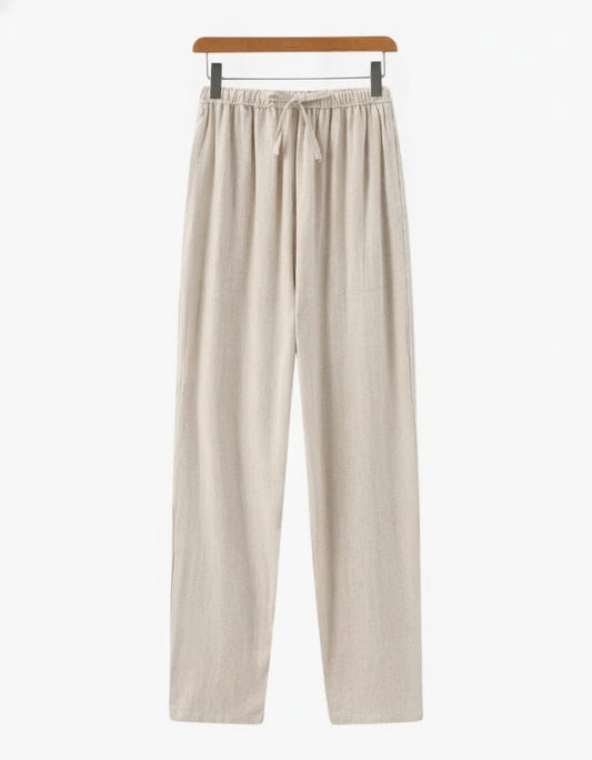 Relaxed Linen Drawstring Pants