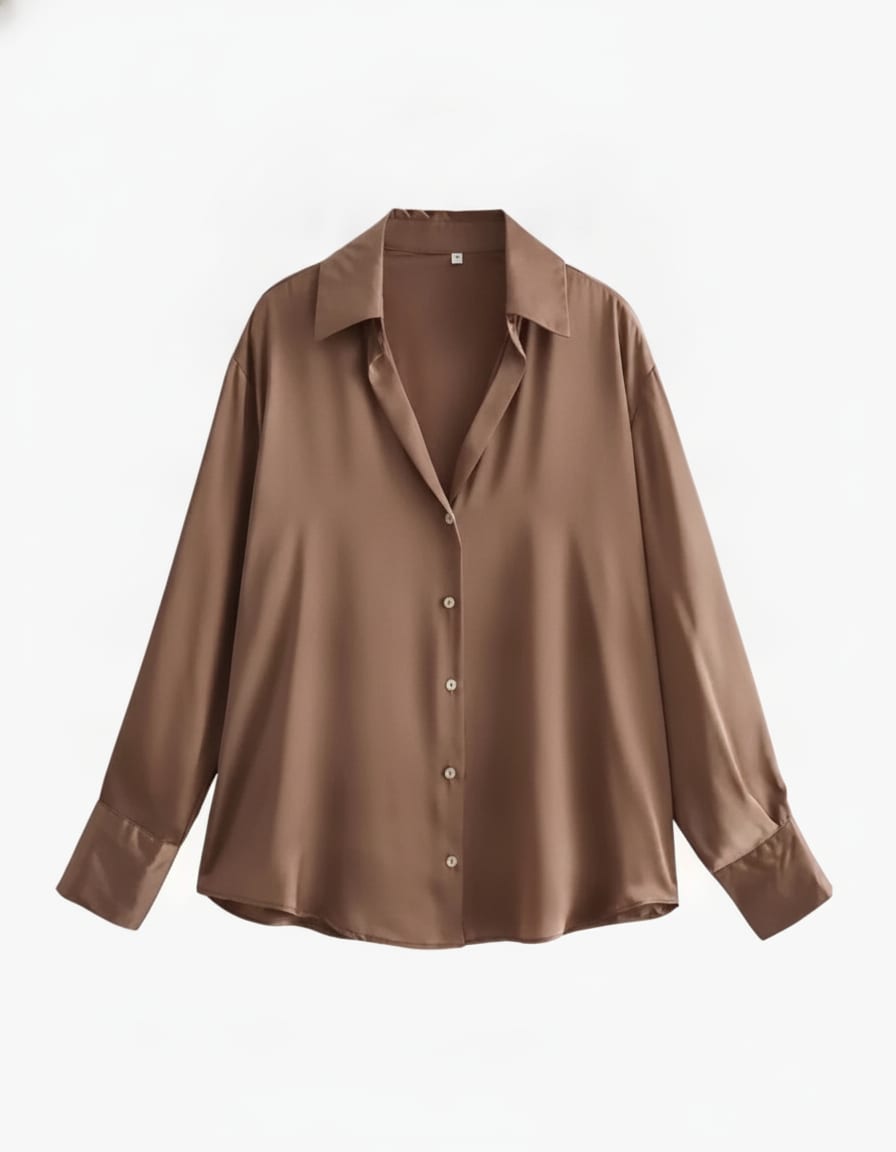 Elegant Silky Satin Blouse