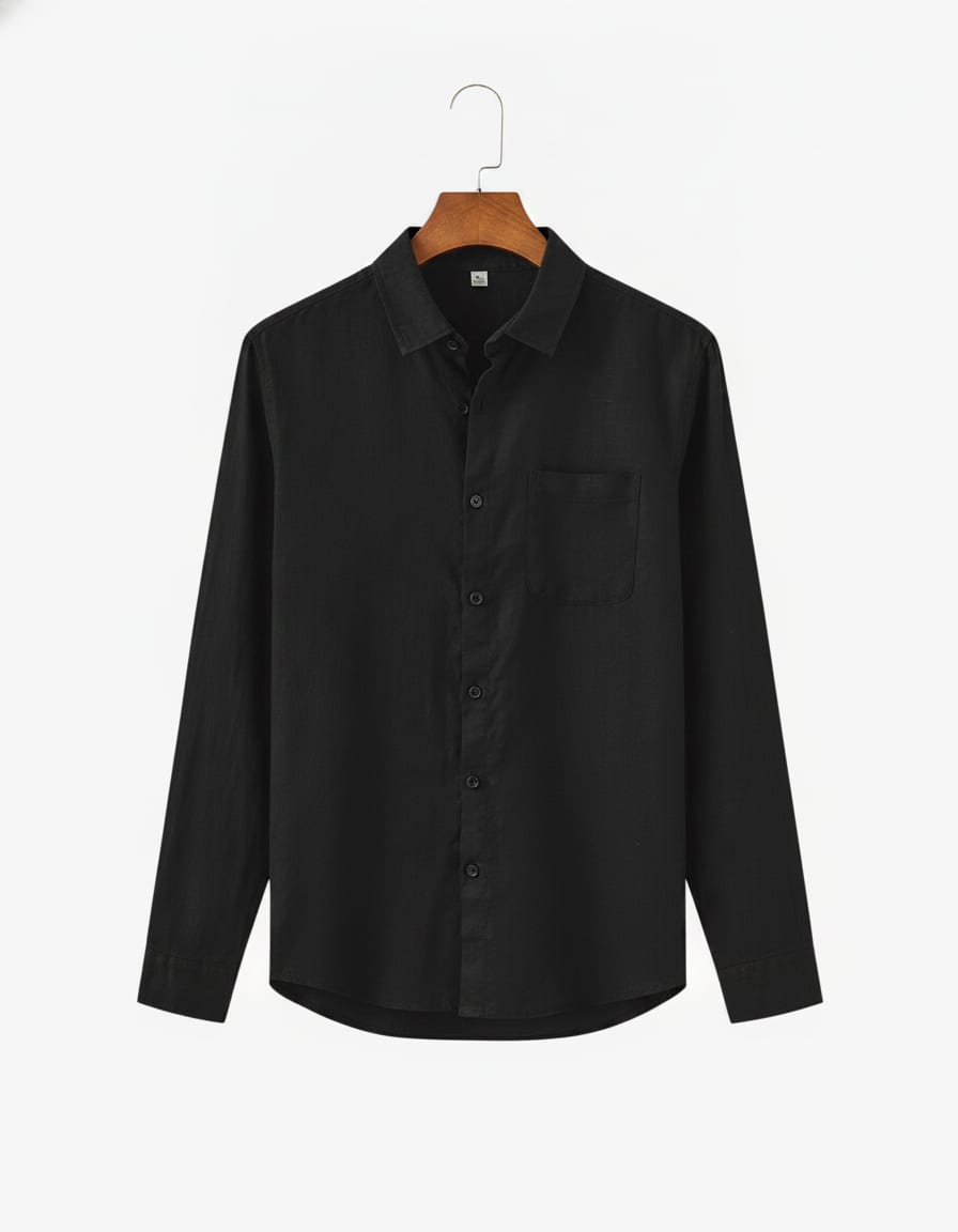 Men's Linen Blend Casual Shirt