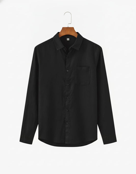 Men's Linen Blend Casual Shirt
